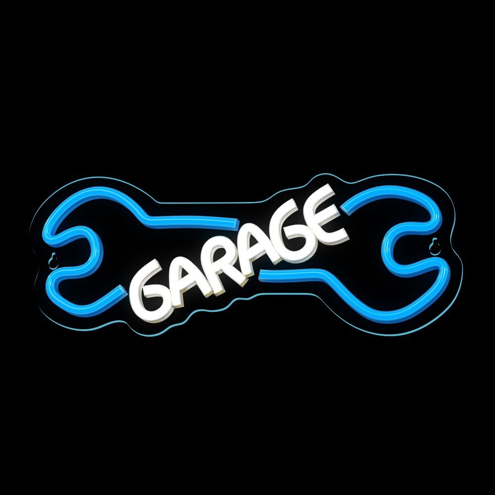 Neon PLEXI LED GARAGE błękit biały NNE22 Neolia